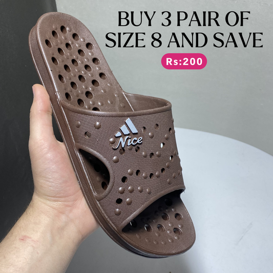 Buy 3 pairs of size 8 and save 200 on bathroom Slippers